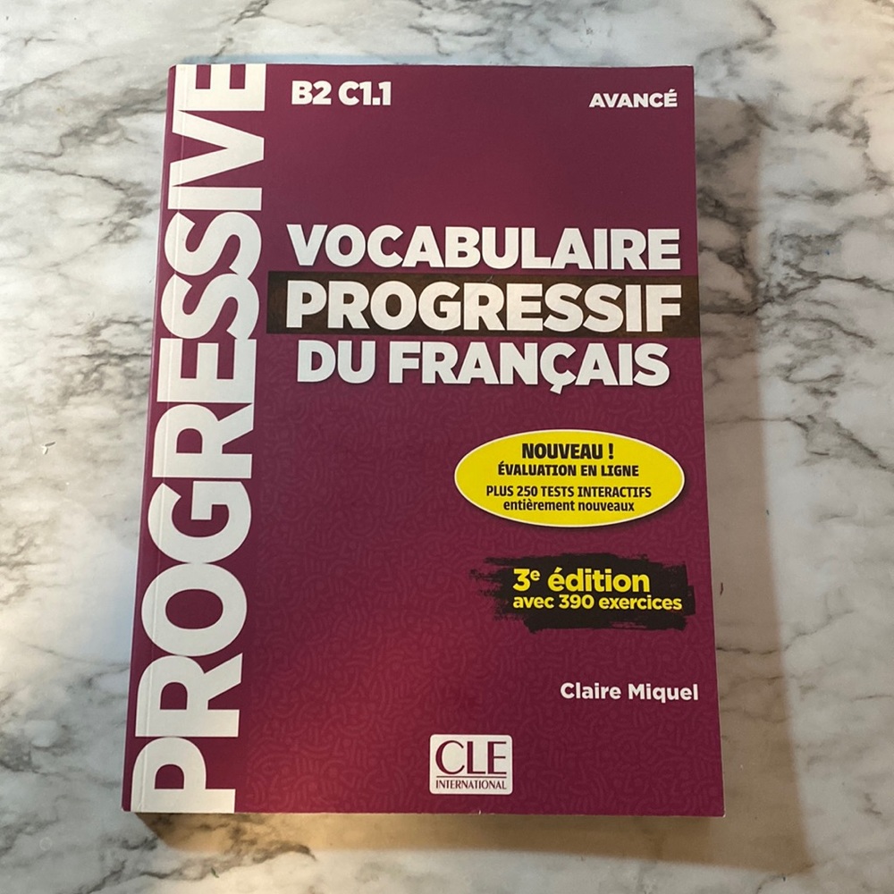 vocabulario progress of du Francais